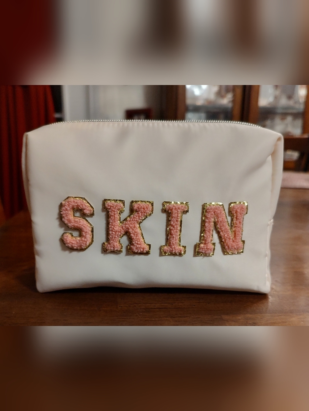 Pink 'SKIN' Cosmetic Pouch - Travel Bath & Hair Organizer